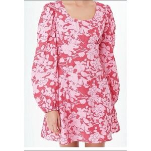 Tuckernuck Hyacinth House Sienna Mini Dress SZ Medium Floral Pink Spring Easter